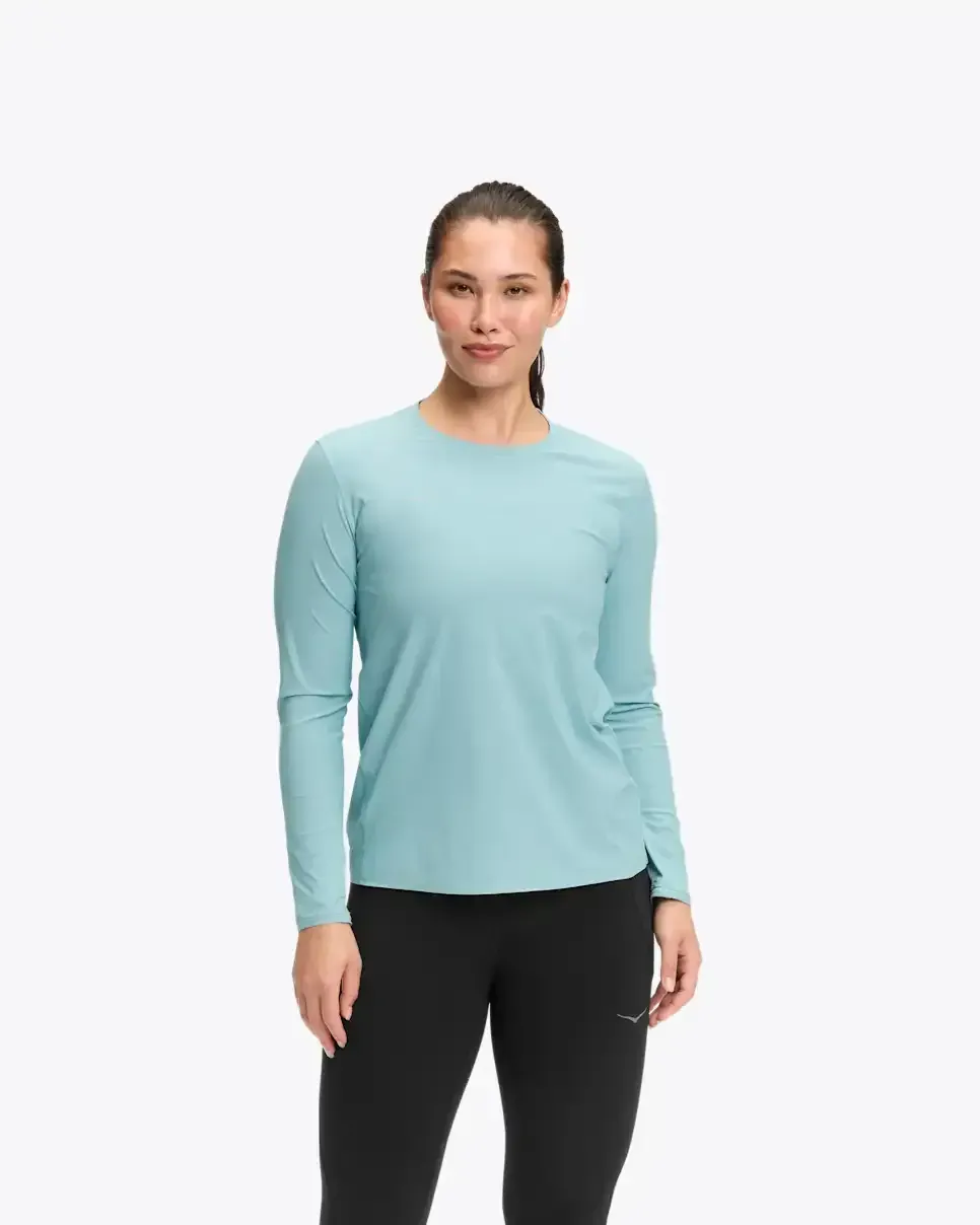 HOKA Airolite Long Sleeve 2.0 Raindrop (Women’s) - Women's Products - front view