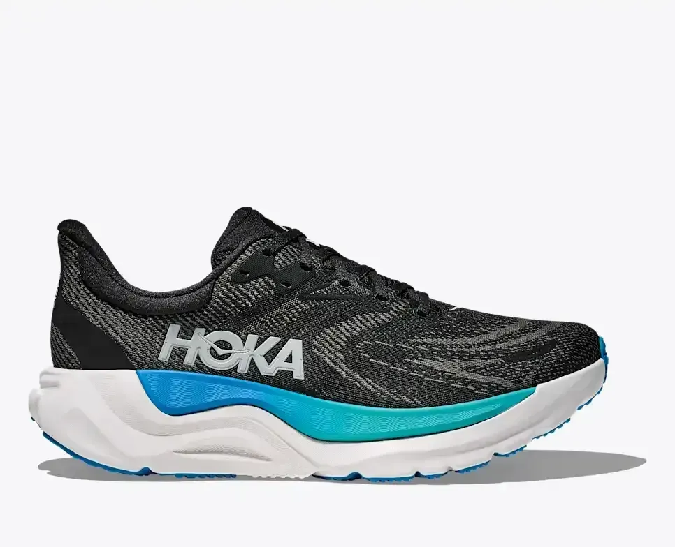 HOKA Arahi 8 Black Skyward Blue - Men's Road Running Shoes & Trainers - front view