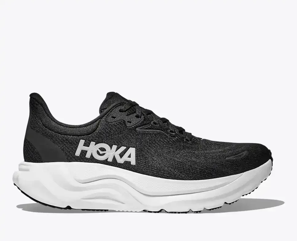 HOKA Arahi 8 Black White (Women’s) - Road Running Shoes - front view