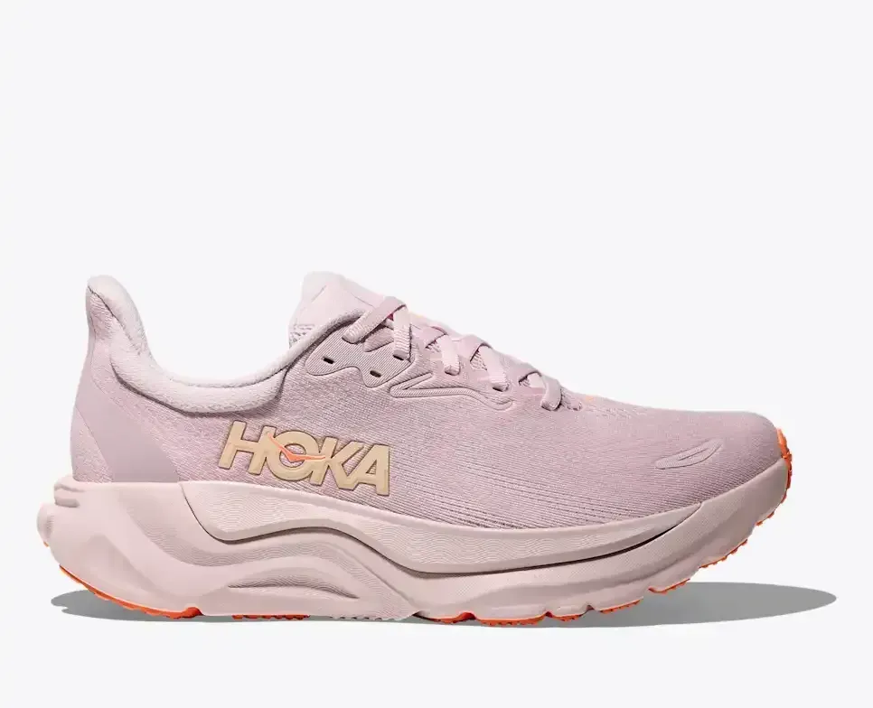 HOKA Arahi 8 Lilac Cream Neon Cantaloupe (Women’s) - Road Running Shoes - front view