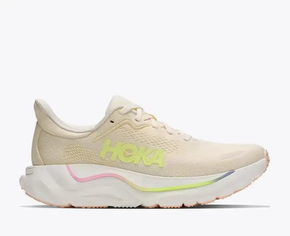 HOKA Arahi 9 Vintage Yellow Alabaster (Women’s) - Road Running Shoes - front view