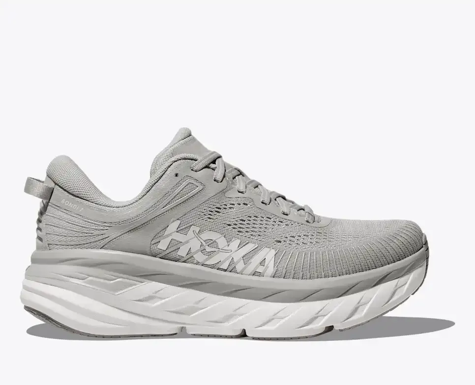 HOKA Bondi 7 Harbor Mist White (Women’s) - Women's Running Shoes - front view