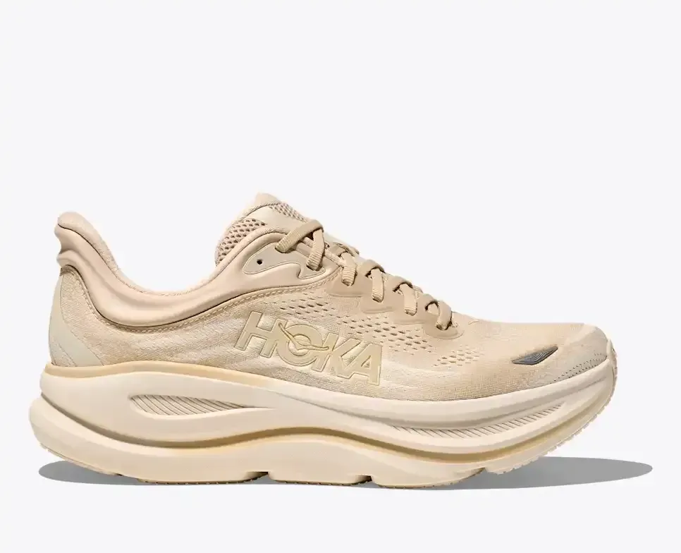 HOKA Bondi 9 Oatmeal Oat Milk - Men's Running Shoes & Trainers - front view