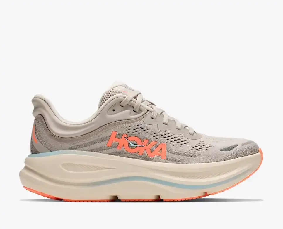 HOKA Bondi 9 River Rock Grey Mineral Ore (Women’s) - Road Running Shoes - front view