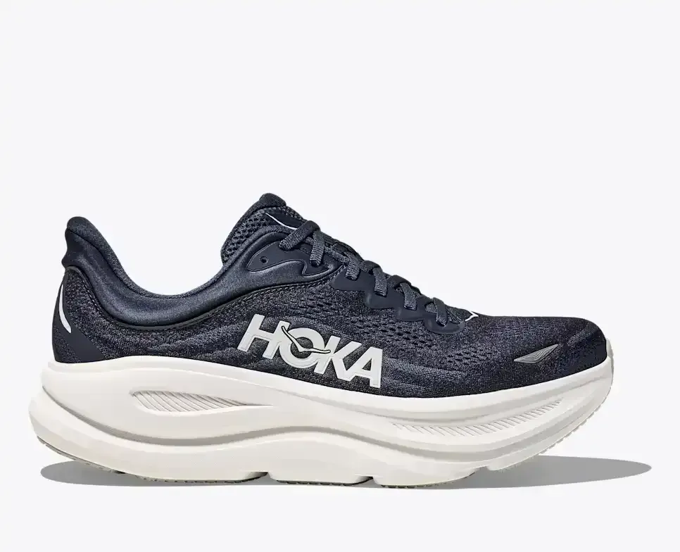 HOKA Bondi 9 Varsity Navy White - Men's Road Running Shoes & Trainers - front view