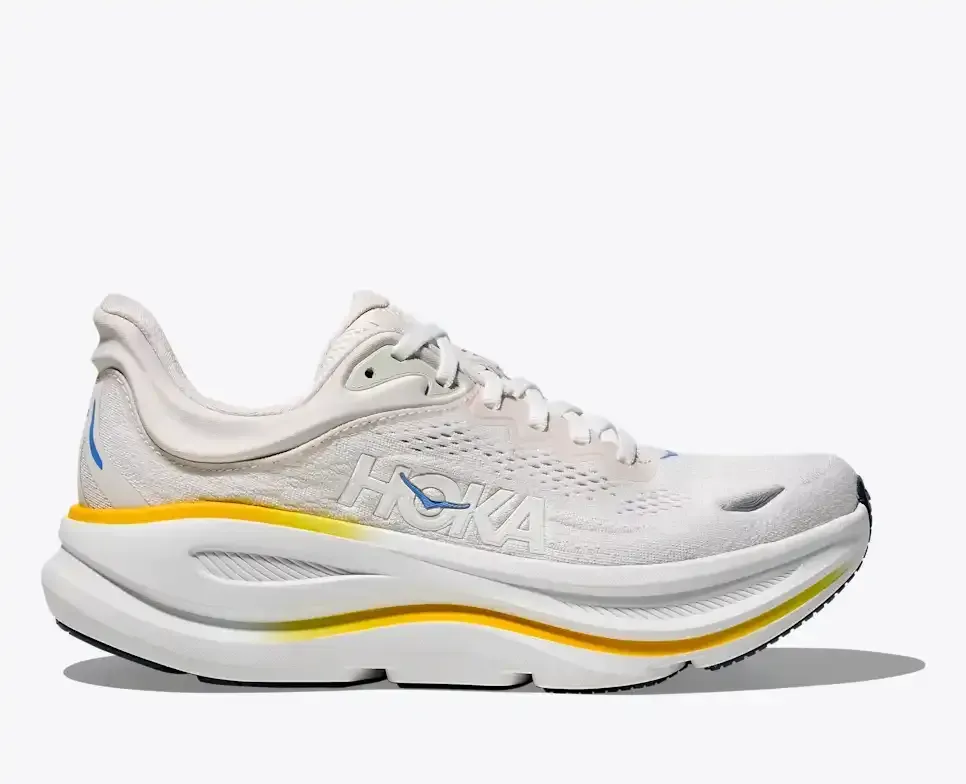 HOKA Bondi 9 White Grout (Women’s) - Women's Running Shoes - front view