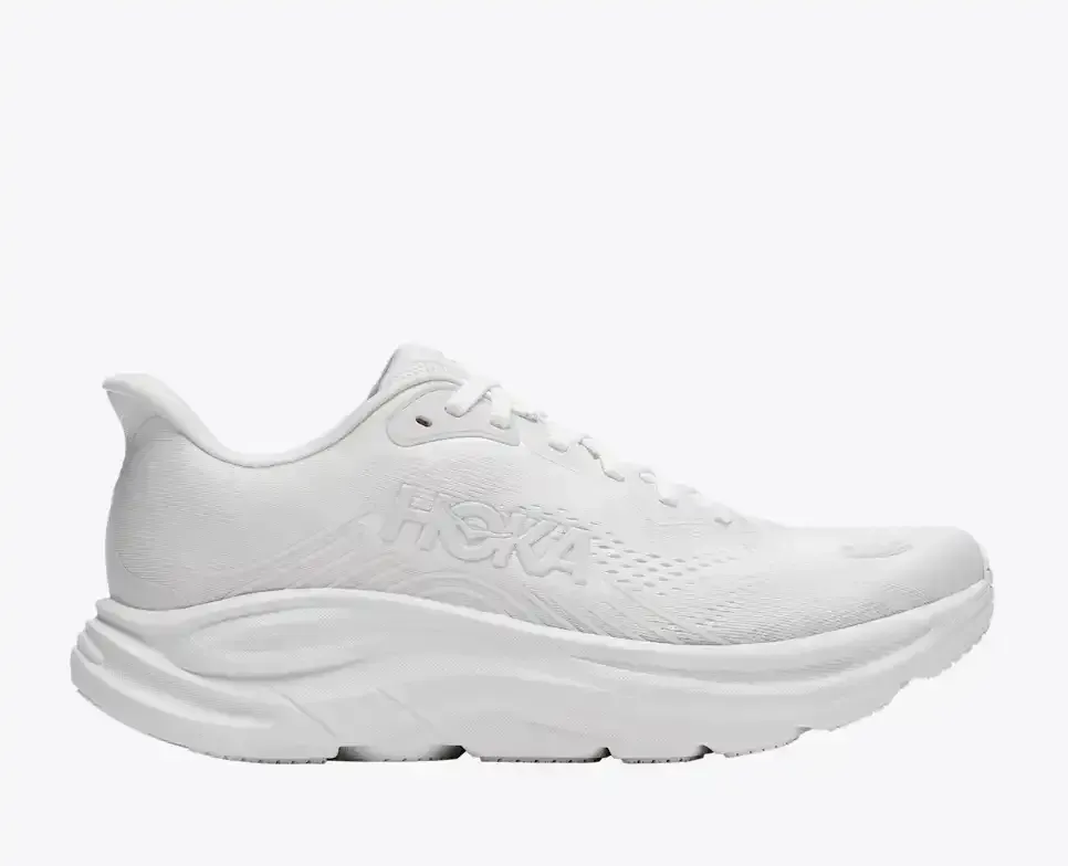 HOKA Clifton 11 White - Men's Road Running Shoes & Trainers - front view