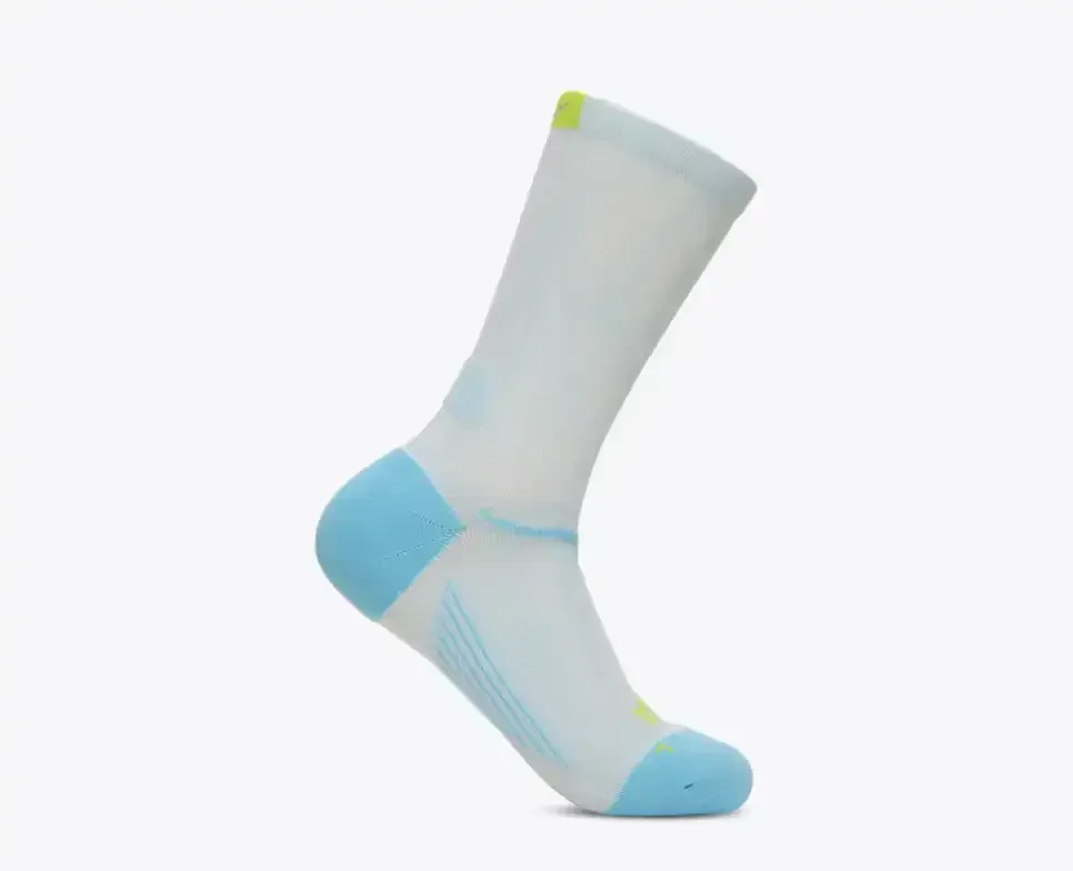 HOKA Clifton Crew Run Sock Glimmering Blue - Men's HOKA Exclusives - front view