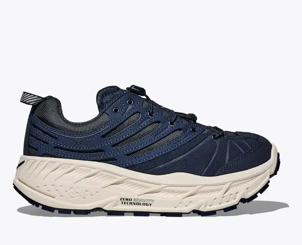 HOKA Elite Terrain System Stinson EVO OG Varsity Navy Alabaster - Men's Running Shoes & Trainers - front view