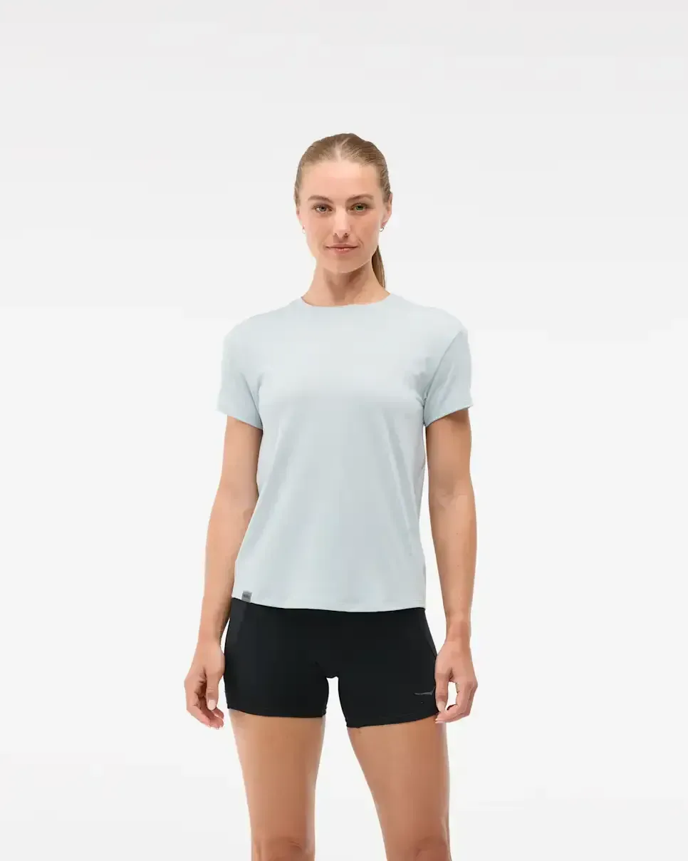 HOKA Essential Tee Mineral Blue (Women’s) - Women's Products - front view