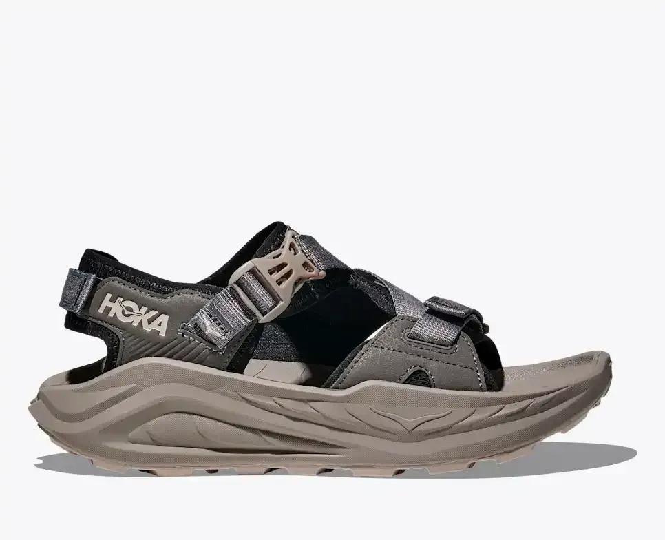 HOKA Infini Hike TC Black Cement - Hiking Boots & Shoes - front view