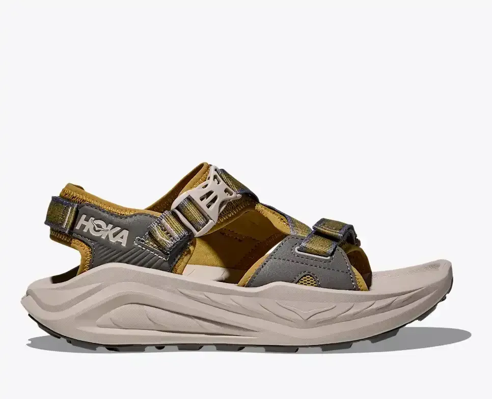 HOKA Infini Hike TC Mustard Seed Putty - Hiking Boots & Shoes - front view