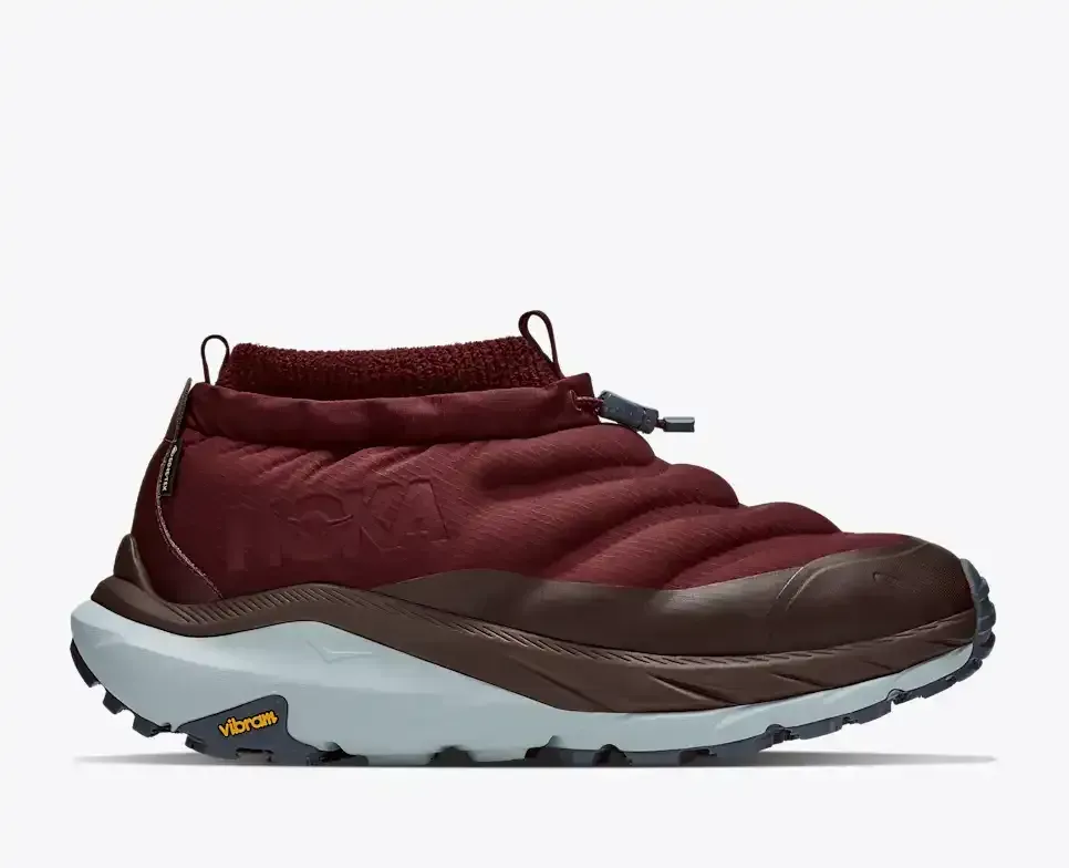 HOKA Kaha 2 Frost Moc GORE-TEX Varsity Burgundy Mineral Blue - Hiking Boots & Shoes - front view
