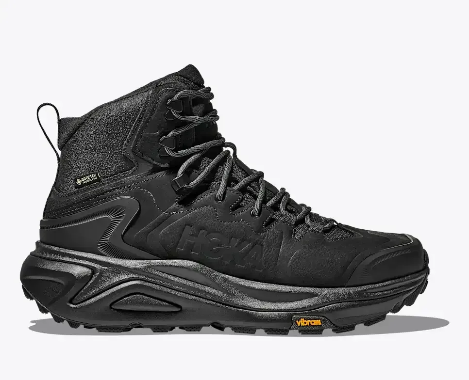 HOKA Kaha 3 Mid GORE-TEX Black - Hiking Boots & Shoes - front view