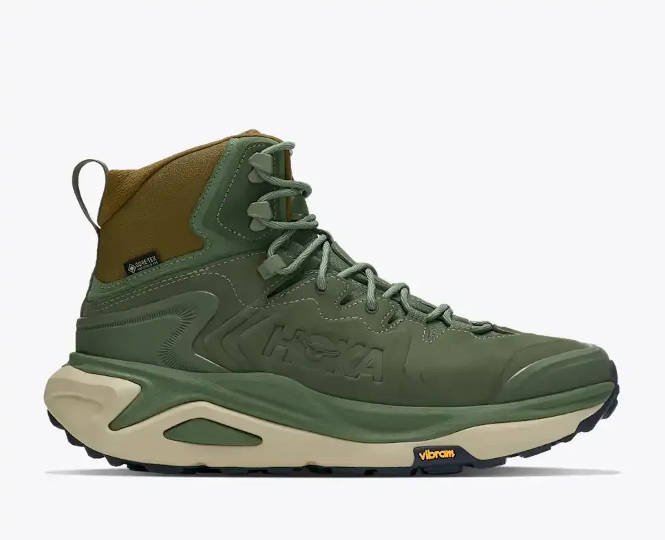 HOKA Kaha 3 Mid GORE-TEX Nettle Leaf Barley Flour - Hiking Boots & Shoes - front view