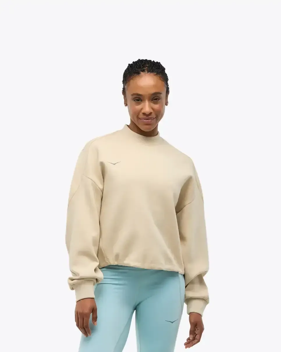 HOKA Kaitoro Knit Crew Oatmeal (Women’s) - Women's Products - front view