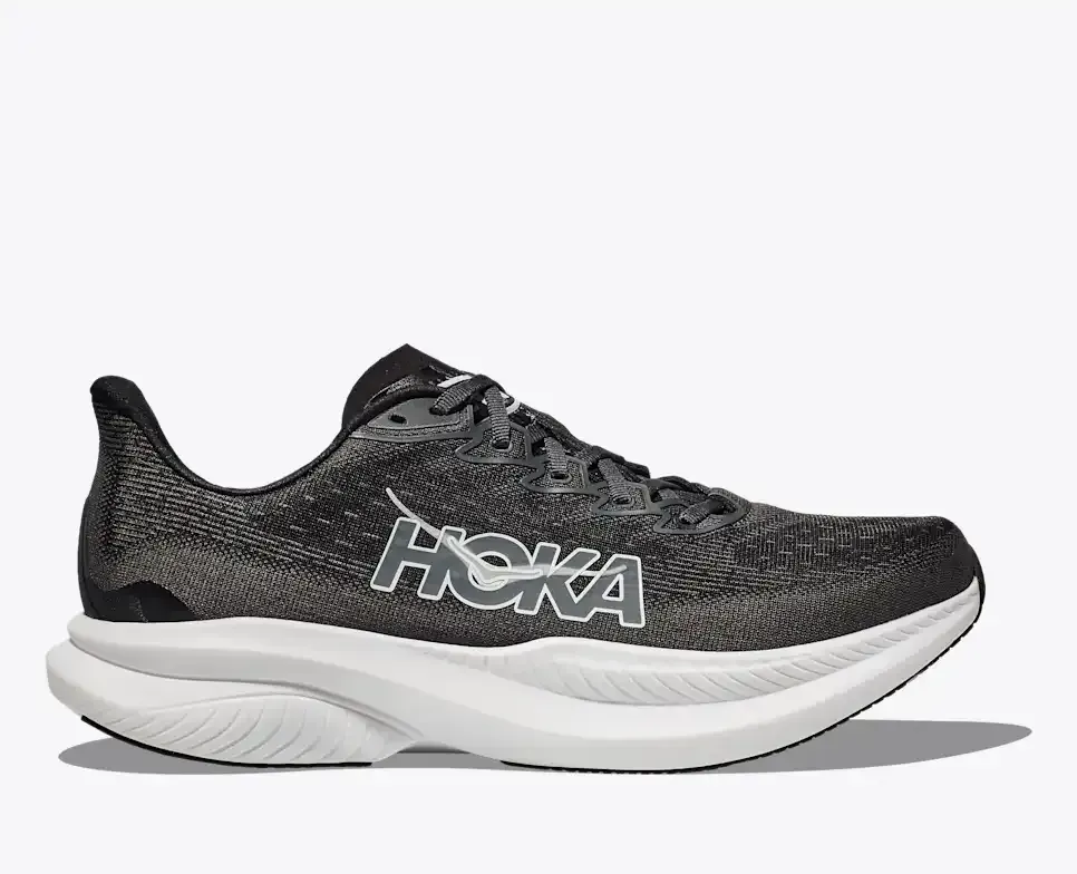 HOKA Mach 6 Black White (Women’s) - Women's Running Shoes - front view