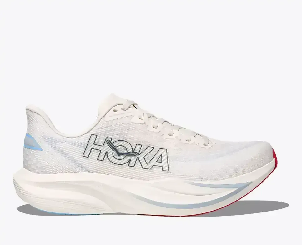 HOKA Mach 7 Alabaster Soaring Blue (Women’s) - Road Running Shoes - front view