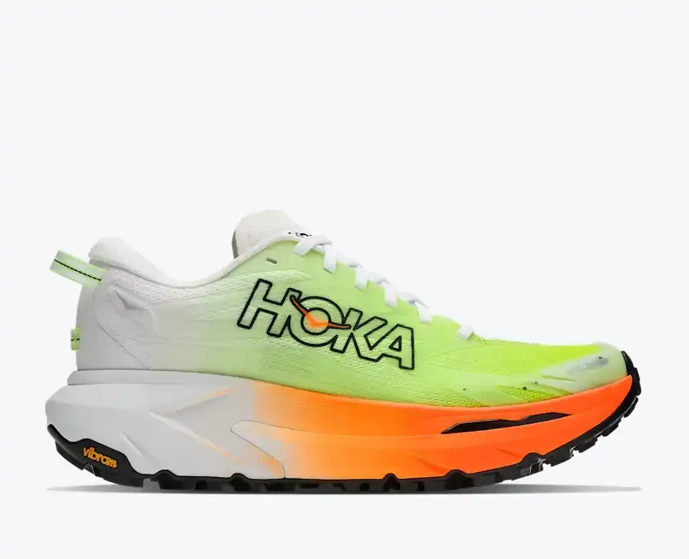 HOKA Mafate 5 Frost Neon Tangerine (Women’s) - Trail Running Shoes - front view