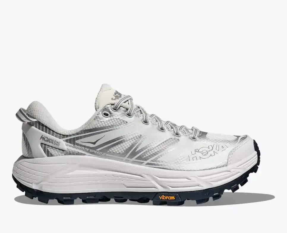 HOKA Mafate Speed 2 White Silver - Men's Road Running Shoes & Trainers - front view