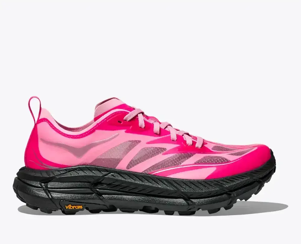 HOKA Mafate Speed 4 Lite Neon Dragonfruit Black - Men's Running Shoes & Trainers - front view