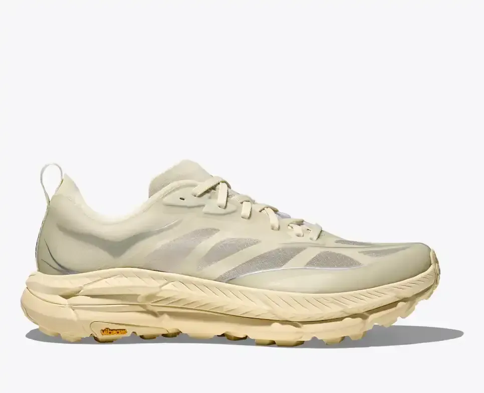 HOKA Mafate Speed 4 Lite Truffle Salt Vintage Yellow - Men's Running Shoes & Trainers - front view
