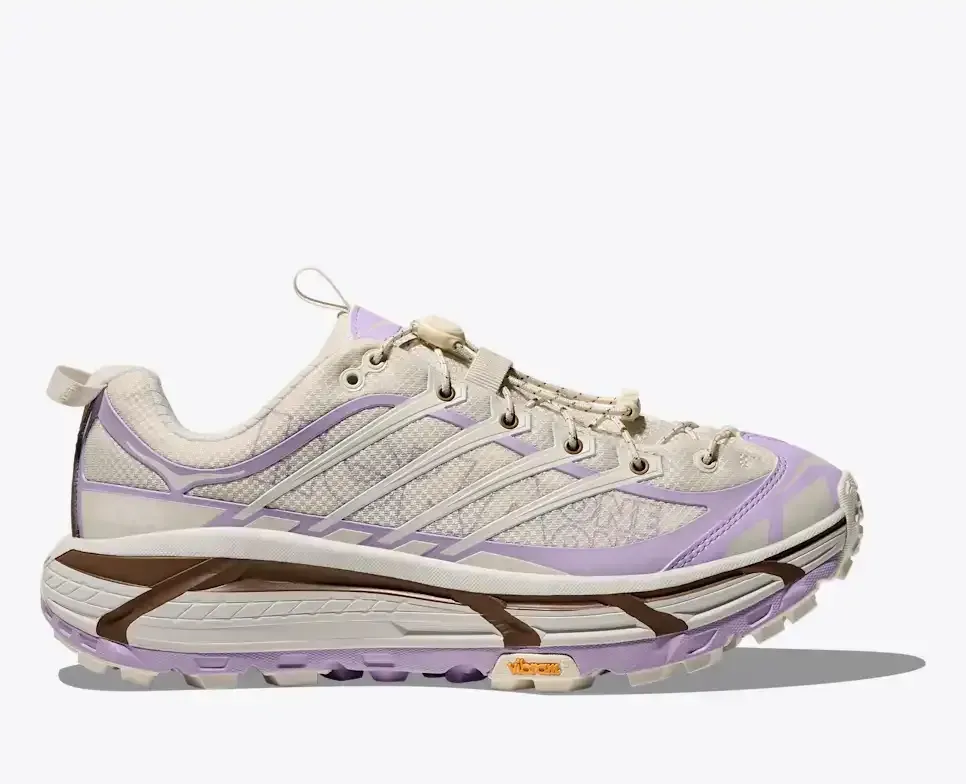 HOKA Mafate Three2 Alabaster Iris Flower - Men's Running Shoes & Trainers - front view