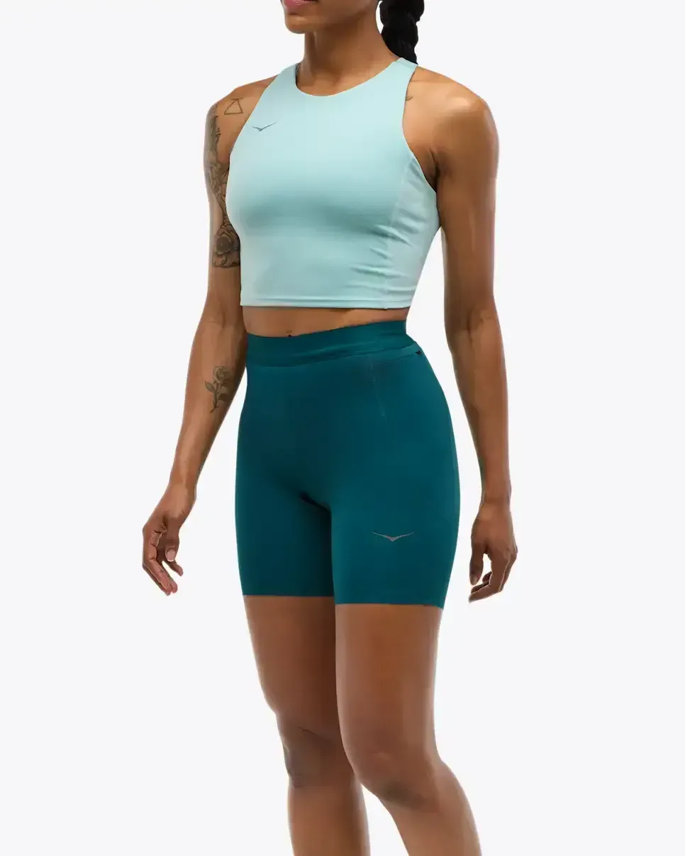 HOKA Novafly 6” Knit Short Blue Twilight (Women’s) - Women's Products - front view