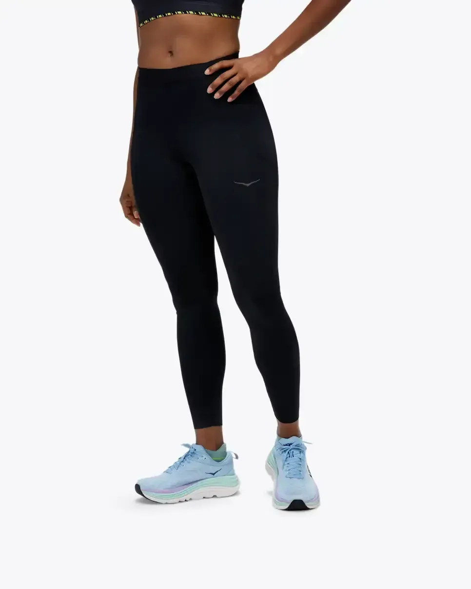 HOKA Novafly Run Tight 25” Black (Women’s) - Ladies Running Shorts, Leggings & Trousers - front view