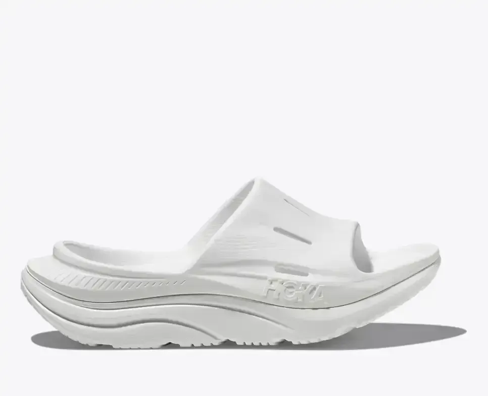 HOKA ORA Recovery Slide 3 White - Men's Running Shoes & Trainers - front view