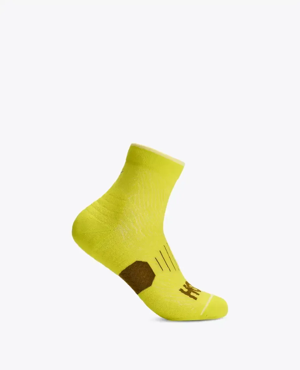HOKA Quarter Run Sock Hoka Citrus - Men's Running Clothing & Gear - front view