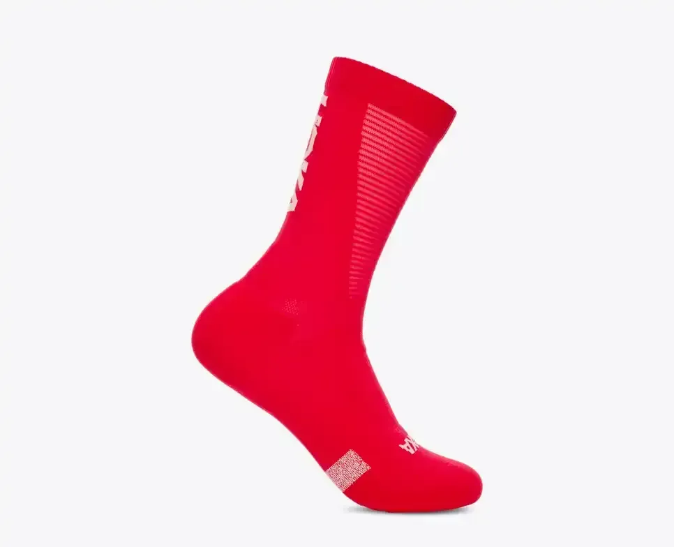 HOKA Race Day Crew Sock Habanero - Men's HOKA Exclusives - front view