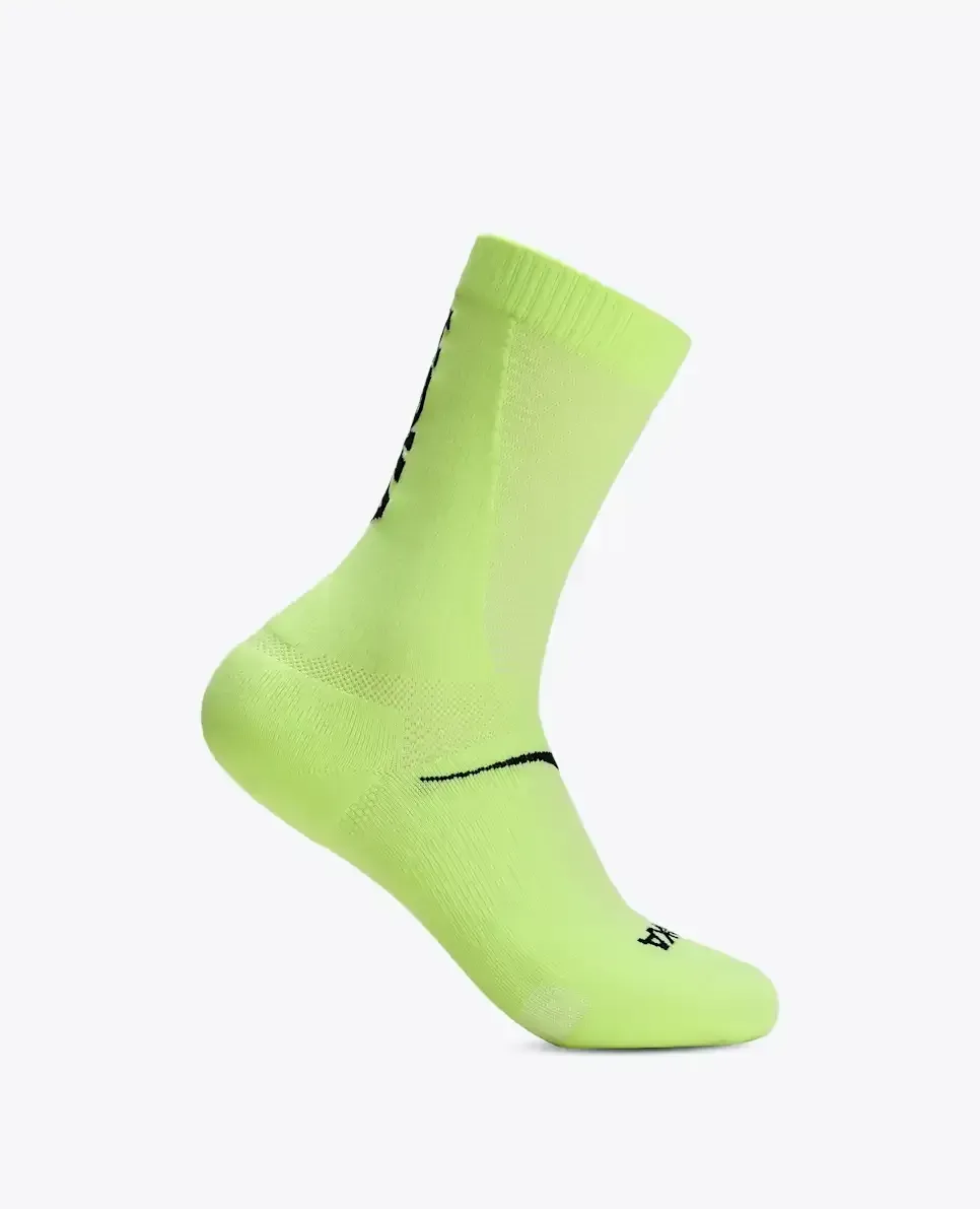 HOKA Race Day Crew Sock Neon Yuzu - Men's HOKA Exclusives - front view