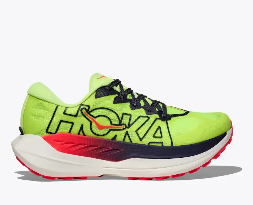 HOKA Rocket X Trail Neon Yuzu Neon Flame (Women’s) - Women's Running Shoes - front view