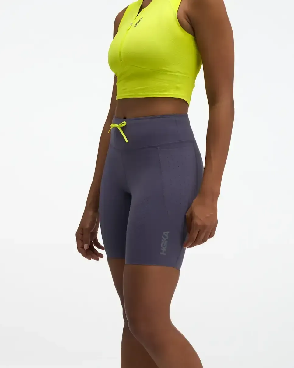 HOKA SkyBreeze Half Tight Squid Ink (Women’s) - Ladies Running Shorts, Leggings & Trousers - front view