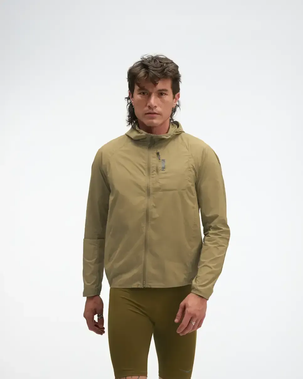 HOKA SkyFlow Wind Jacket Caraway Seed - Men's Running Clothing & Gear - front view
