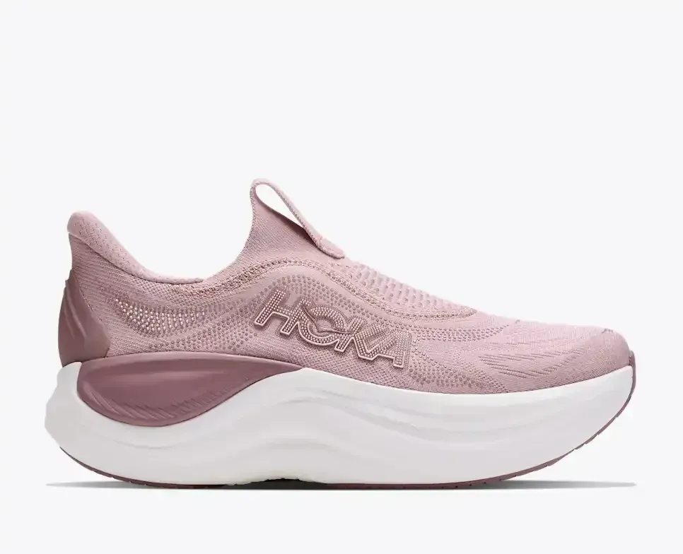 HOKA Skyward Laceless Pink Opal Alabaster (Women’s) - Walking Shoes & Boots - front view