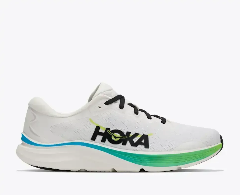 HOKA Solimar 2 White Skyward Blue - Men's Running Shoes & Trainers - front view