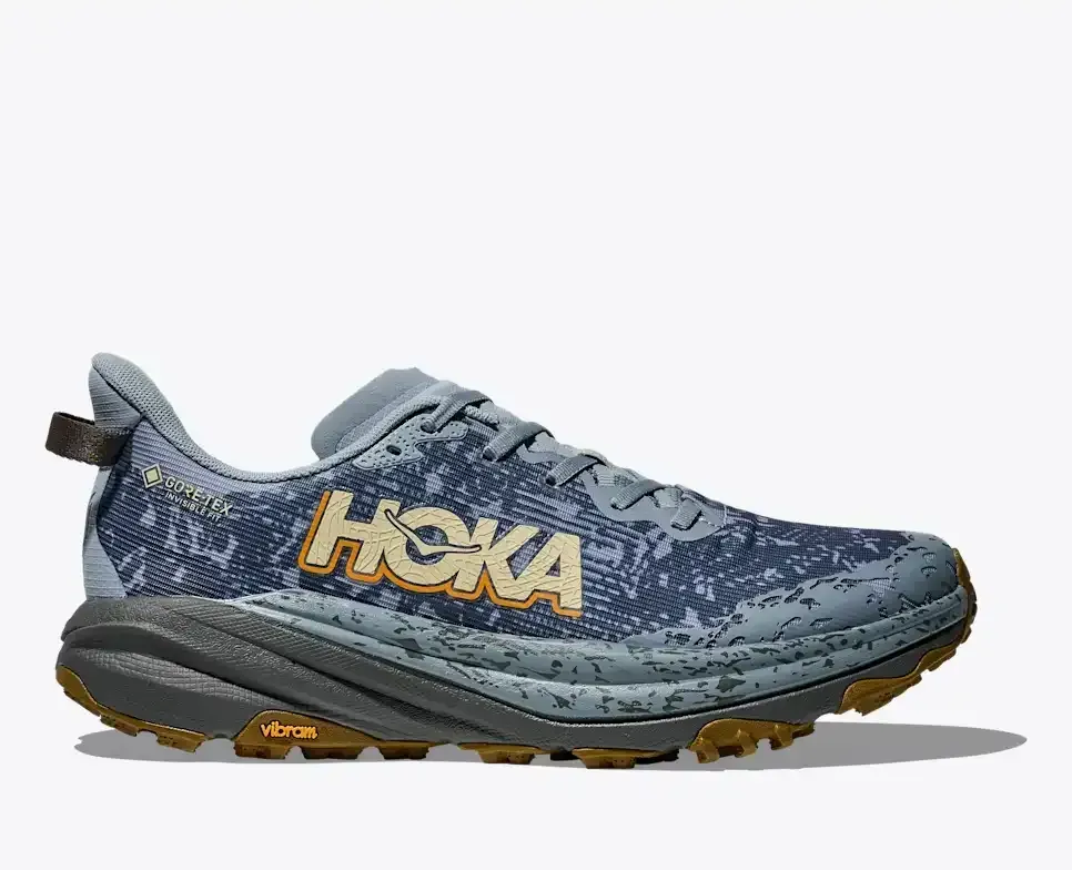 HOKA Speedgoat 6 GORE-TEX Washed Blue Asphalt Grey - Men's Running Shoes & Trainers - front view