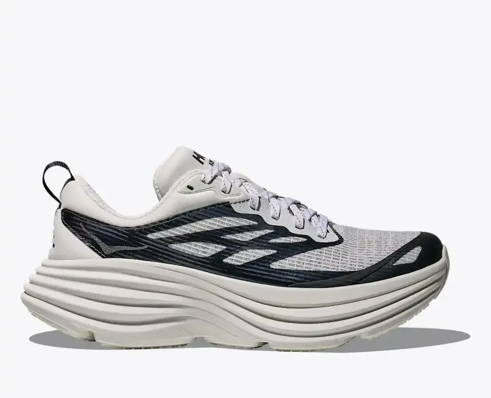 HOKA Stealth/Tech Bondi 8 Caged Frost Metallic Black - Men's Running Shoes & Trainers - front view