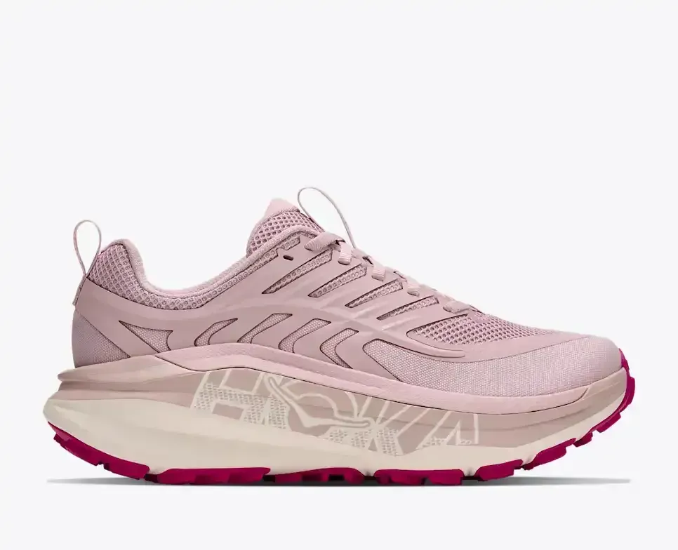 HOKA Stinson 8 Pink Opal Alabaster (Women’s) - Trail Running Shoes - front view