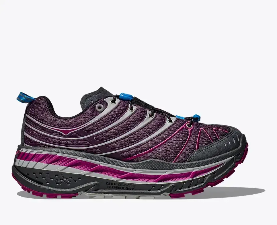 HOKA Stinson EVO OG Aubergine Fuchsia - Men's Running Shoes & Trainers - front view