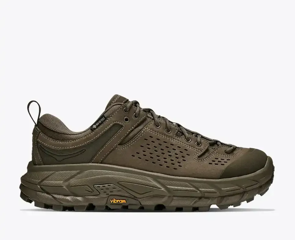 HOKA Tor Ultra Lo Antique Olive (All Gender) - Hiking Boots & Shoes - front view