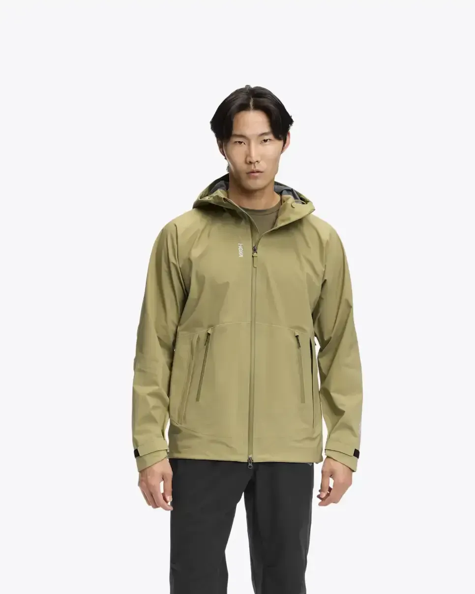 HOKA Transport Jacket GORE-TEX Wild Mushroom - Men's HOKA Exclusives - front view