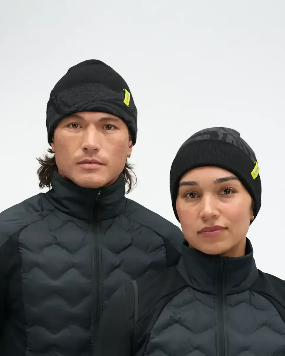 HOKA Winter Beanie Black - Men's HOKA Exclusives - front view