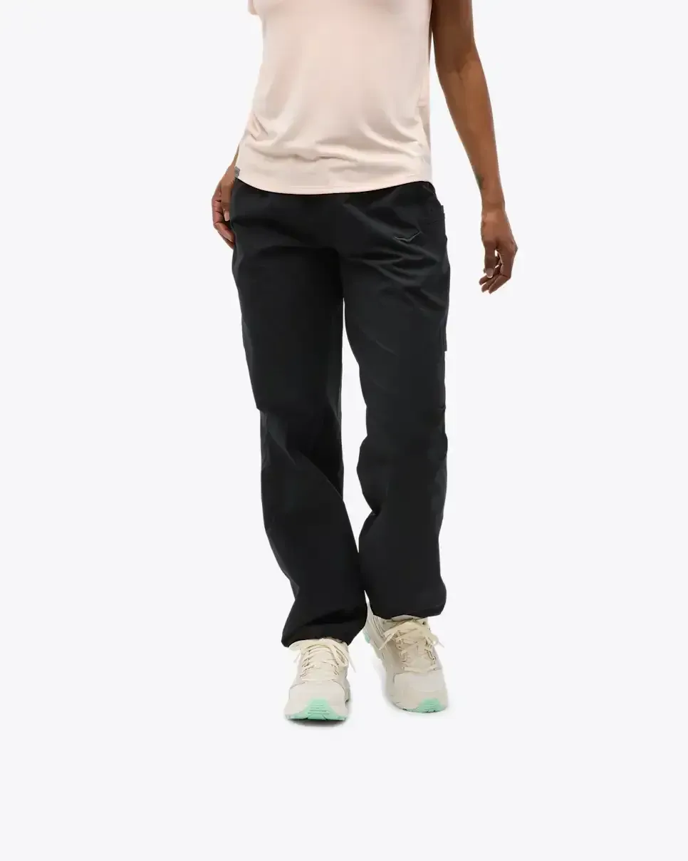HOKA Woodland Hike Pant Black (Women’s) - Ladies Running Shorts, Leggings & Trousers - front view